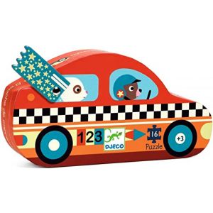 SILHOUETTE PUZZLE - The racing car 16pz 