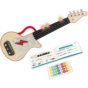 Learn with Lights Ukulele red DESCR Chitarra Rosso fuoco