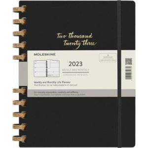 Agenda A4 Moleskine con spirale settimanale e mensile LIFE PLANNER