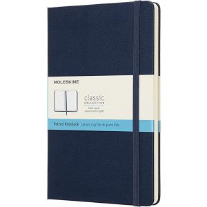 Taccuino Moleskine blu puntinata rigida