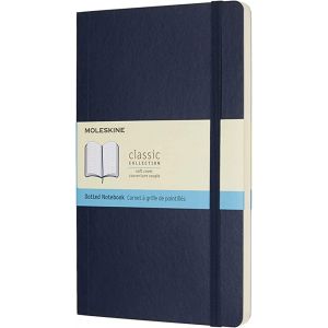 Taccuino Moleskine blu puntinato morbido