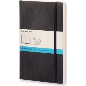 MOLESKINE NOTEBOOK LARGE DOTTED BLACK SOFT COVER