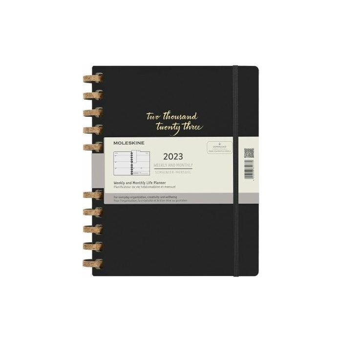 Agenda A4 Moleskine con spirale settimanale e mensile LIFE PLANNER