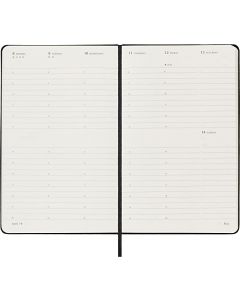 Agenda Moleskine nero settimanale verticale  