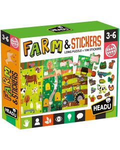 Puzzle + Stickers The Farm - Headu