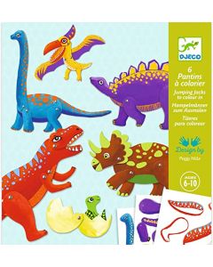  6 dinosauri da colorare 