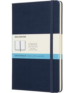 Taccuino Moleskine blu puntinata rigida 