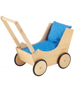 Passeggino per bambole in legno 